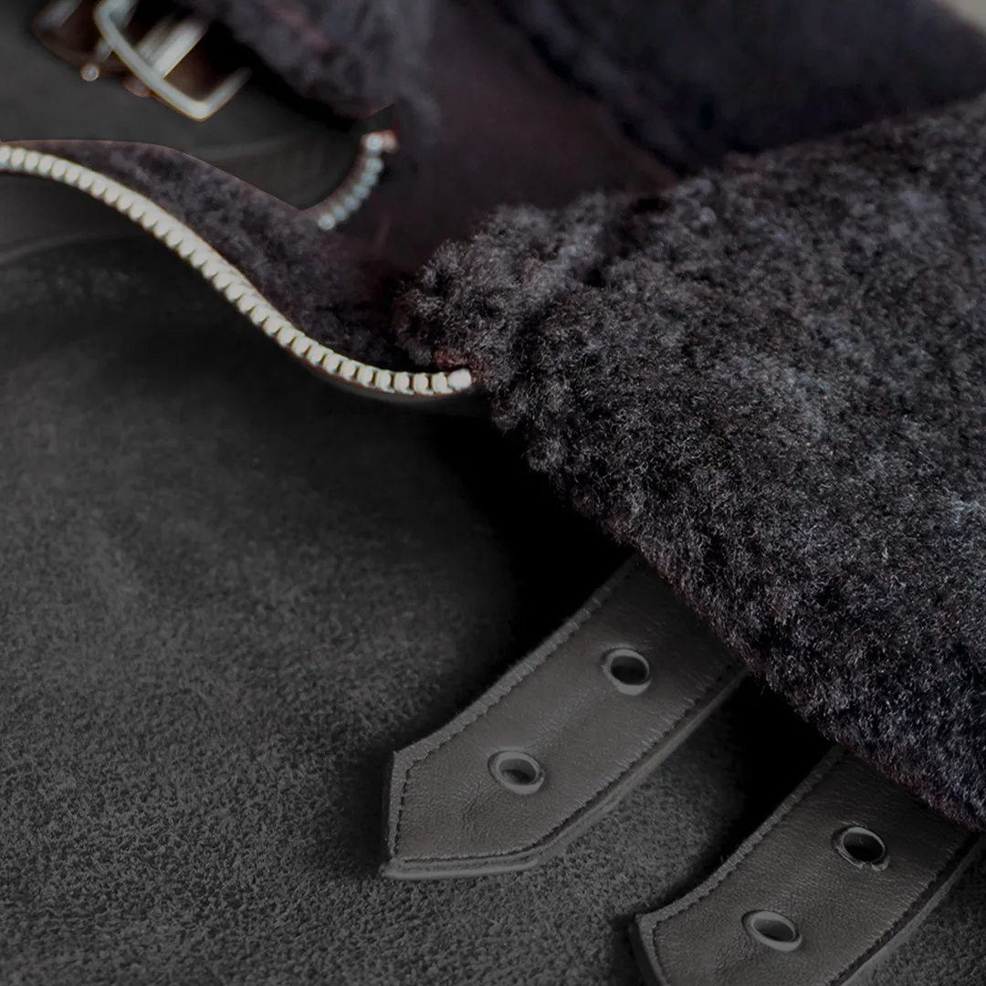 B3 SHEARLING FLIGHT LEATHER JACKET - SEPIA CRACKED BROWN