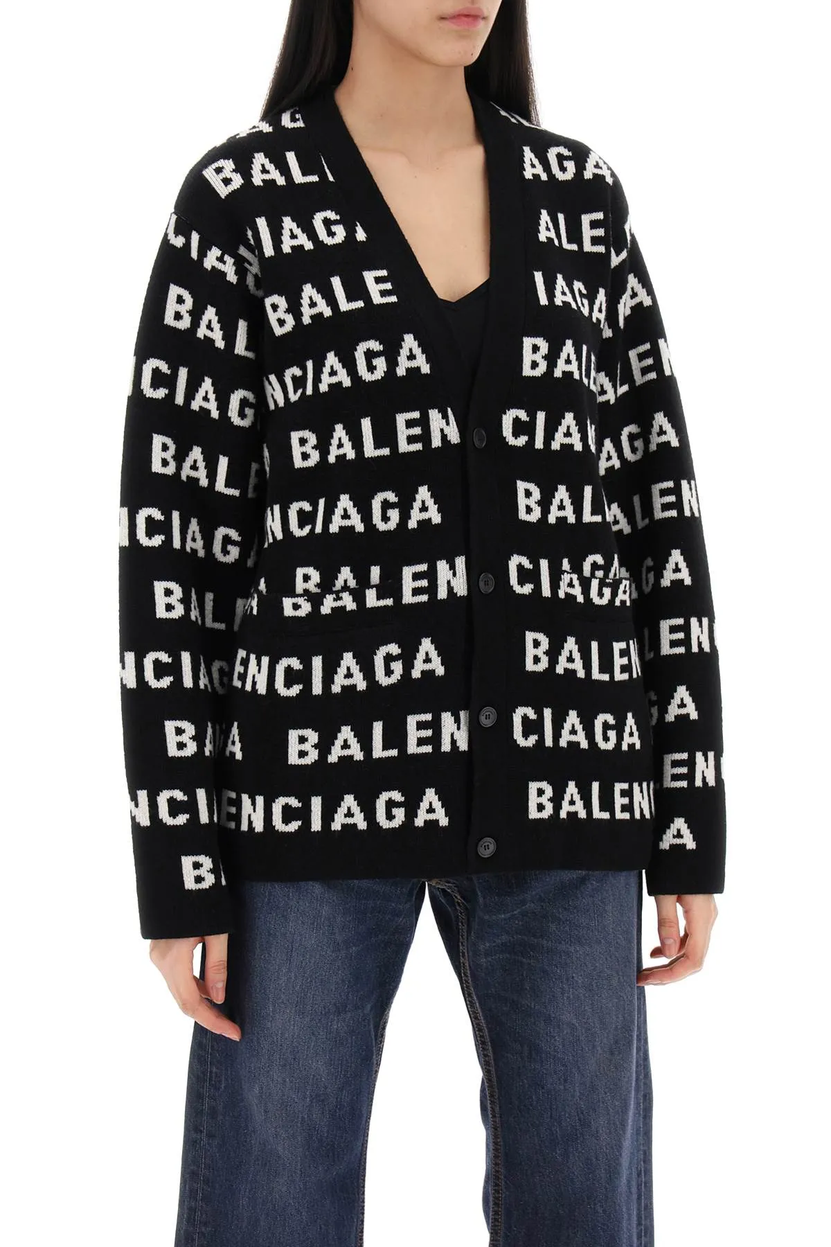 Balenciaga "cardigan with all-over logo