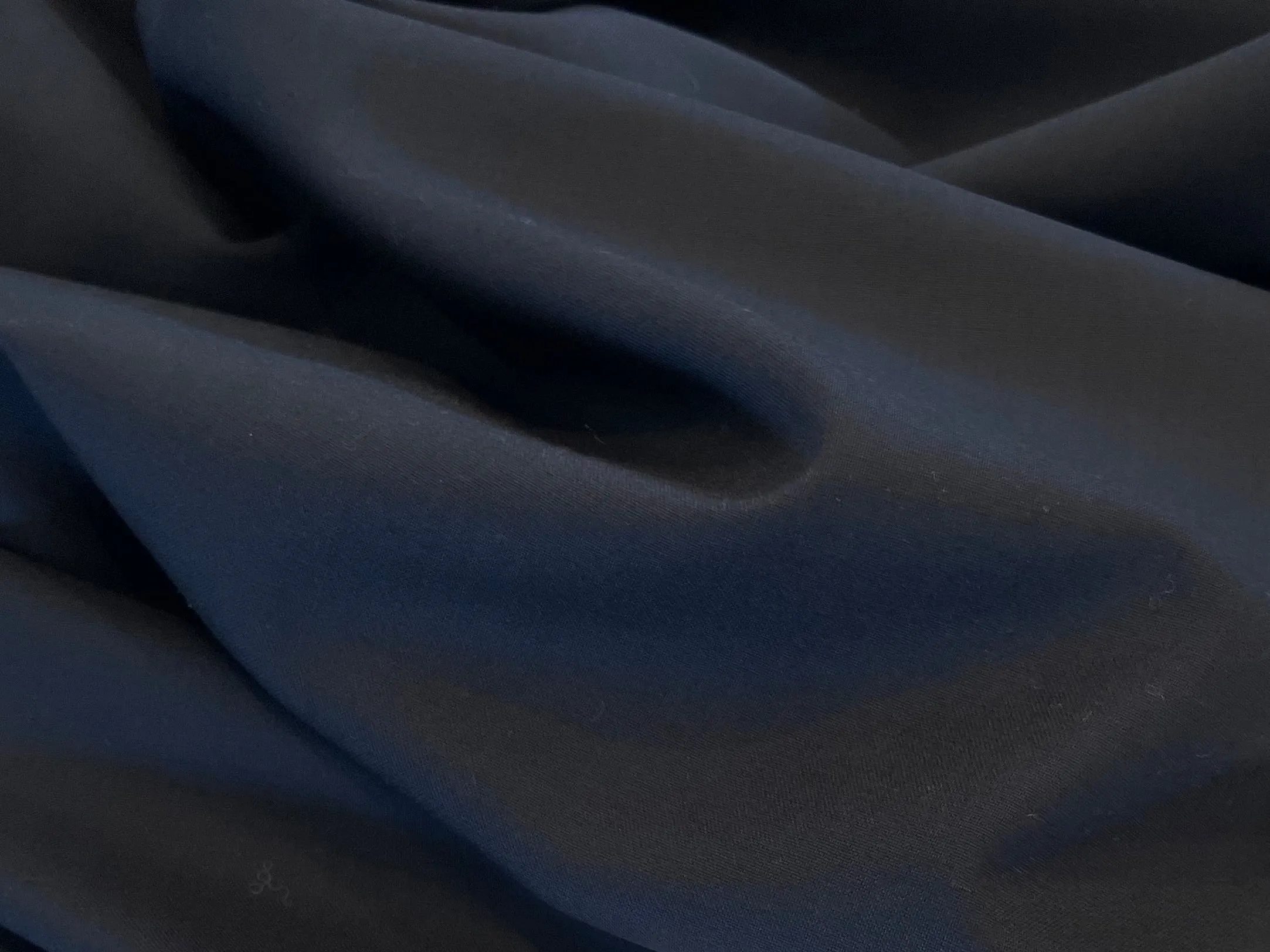 Black  100% Wool Gabardine     1/4 Metre Price
