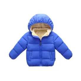 Blue Padded Coat, Size 1-5 Yrs