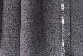 Carnet Whale Grey Wool Double Crepe (Made in Italy)