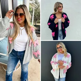 Clara Bow Knit Cardigan in Three Colors
