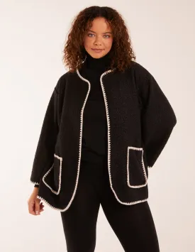 Contrast Blanket Stitch Cardigan