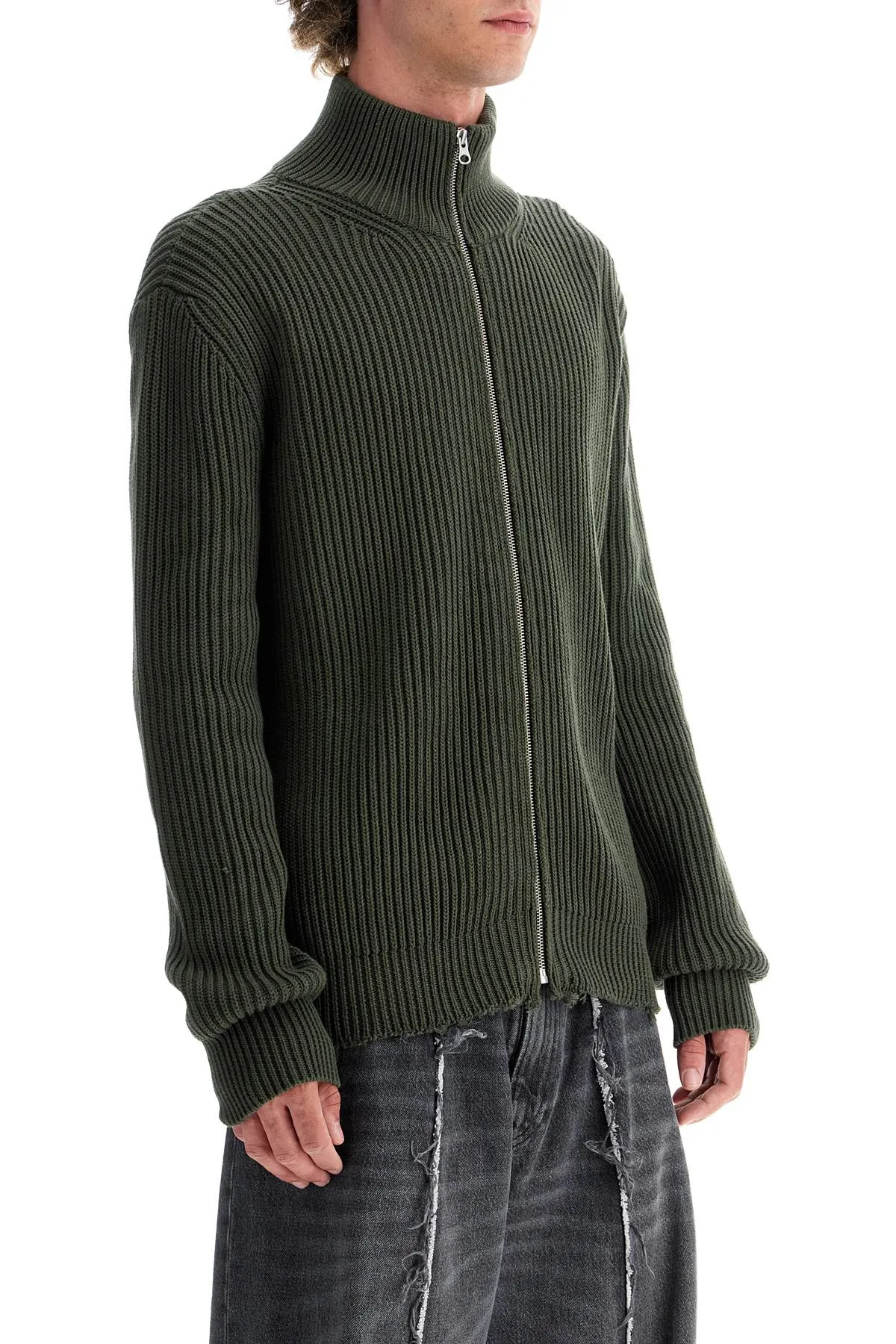 cotton cardigan with zipper