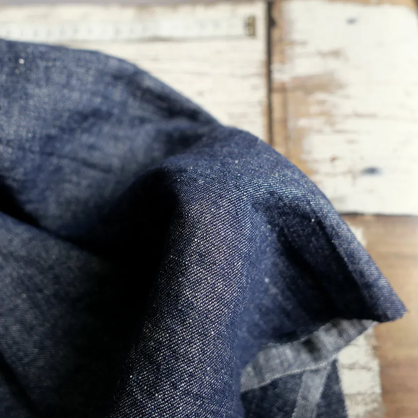 County Twill Wool & Linen Blue