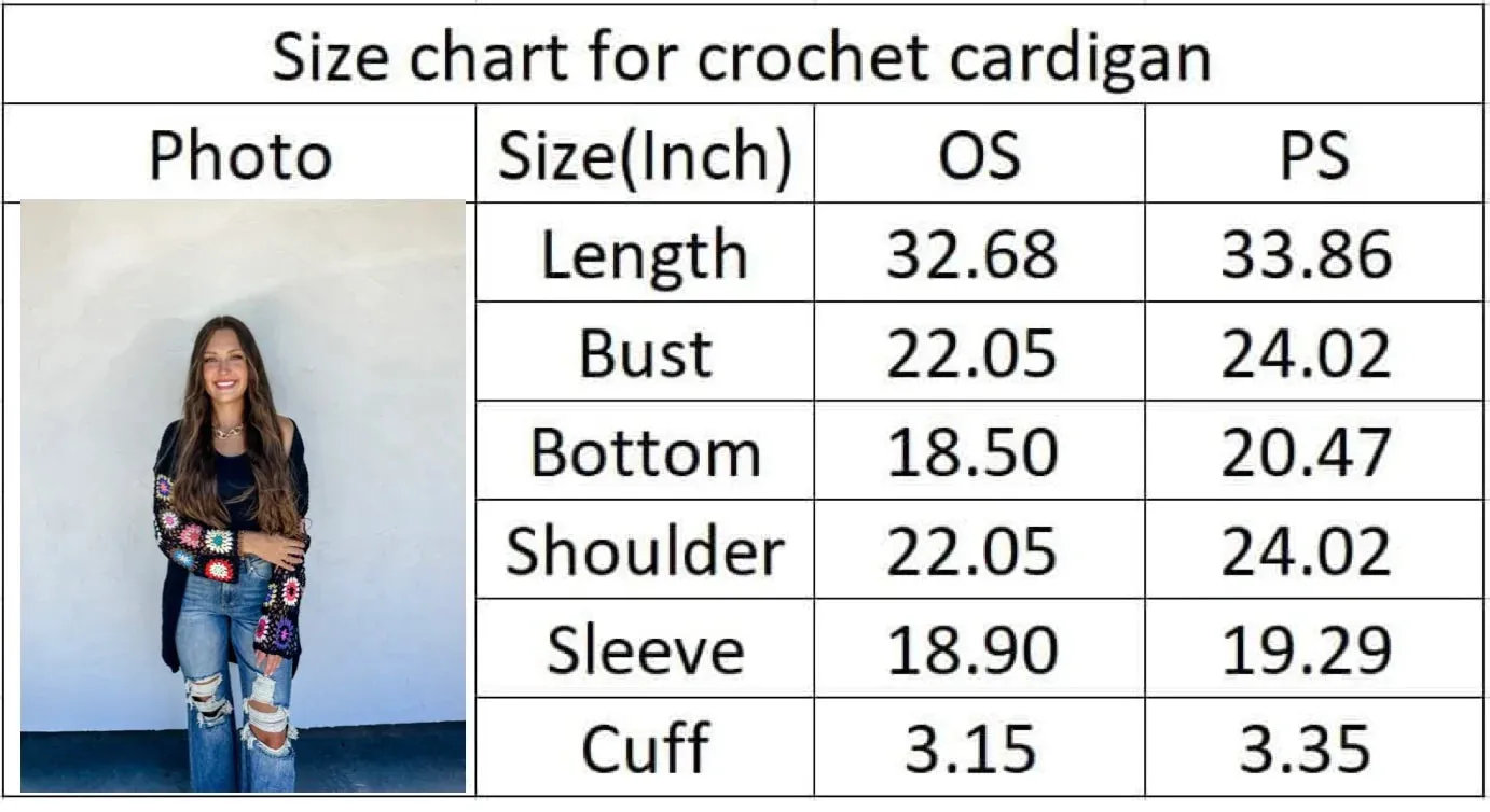 Crochet Sleeve Cardigan In Assorted Colors