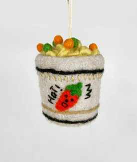 Cup O'Noodle Felt Ornament