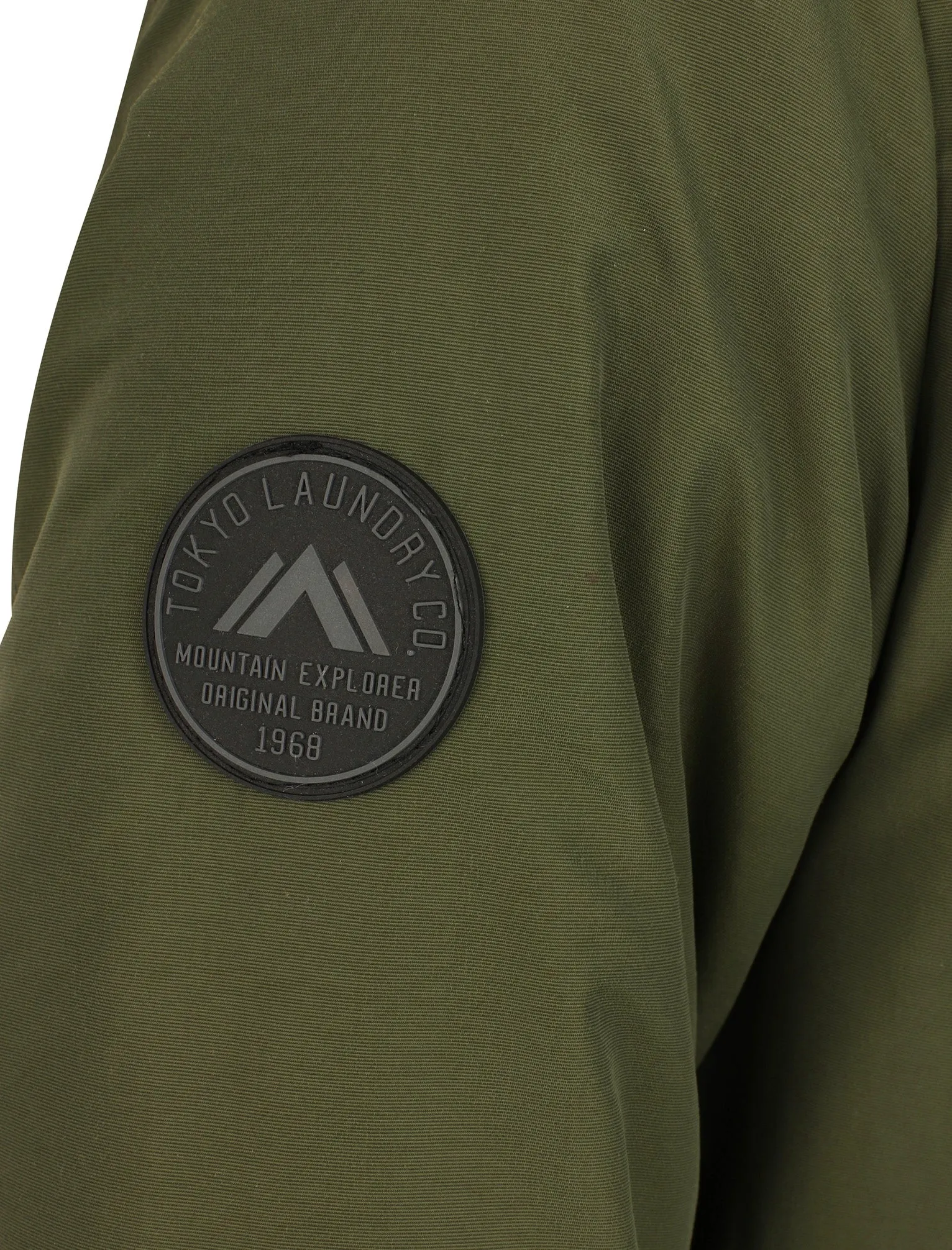 Eskell Hooded Parka Coat with Quilted Lining In Khaki - Tokyo Laundry