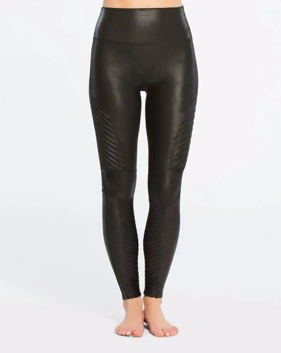 Faux Leather Moto Leggings – Edgy Style with Flattering Shaping