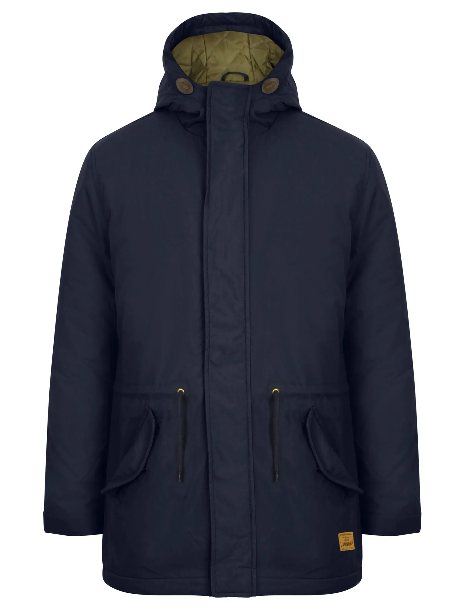 Hammersmith Hooded Parka Jacket in True Navy - Tokyo Laundry