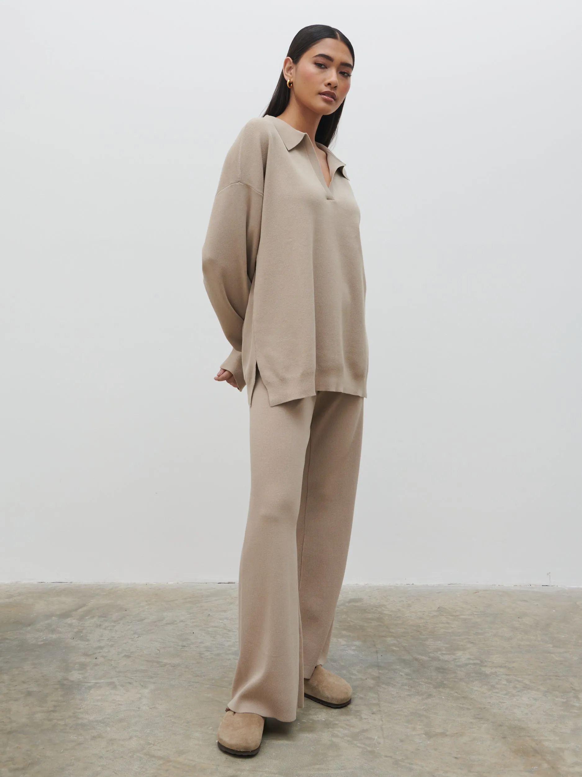 Hayden Oversized Knit Jumper - Beige