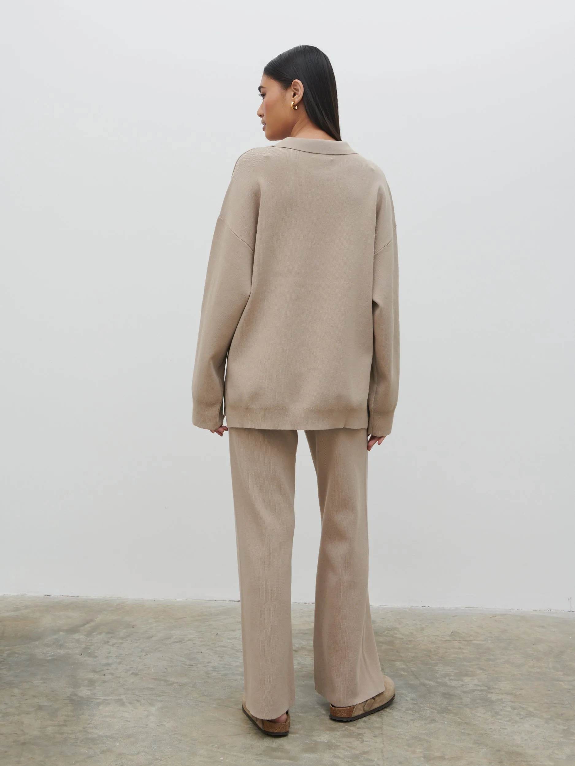 Hayden Oversized Knit Jumper - Beige