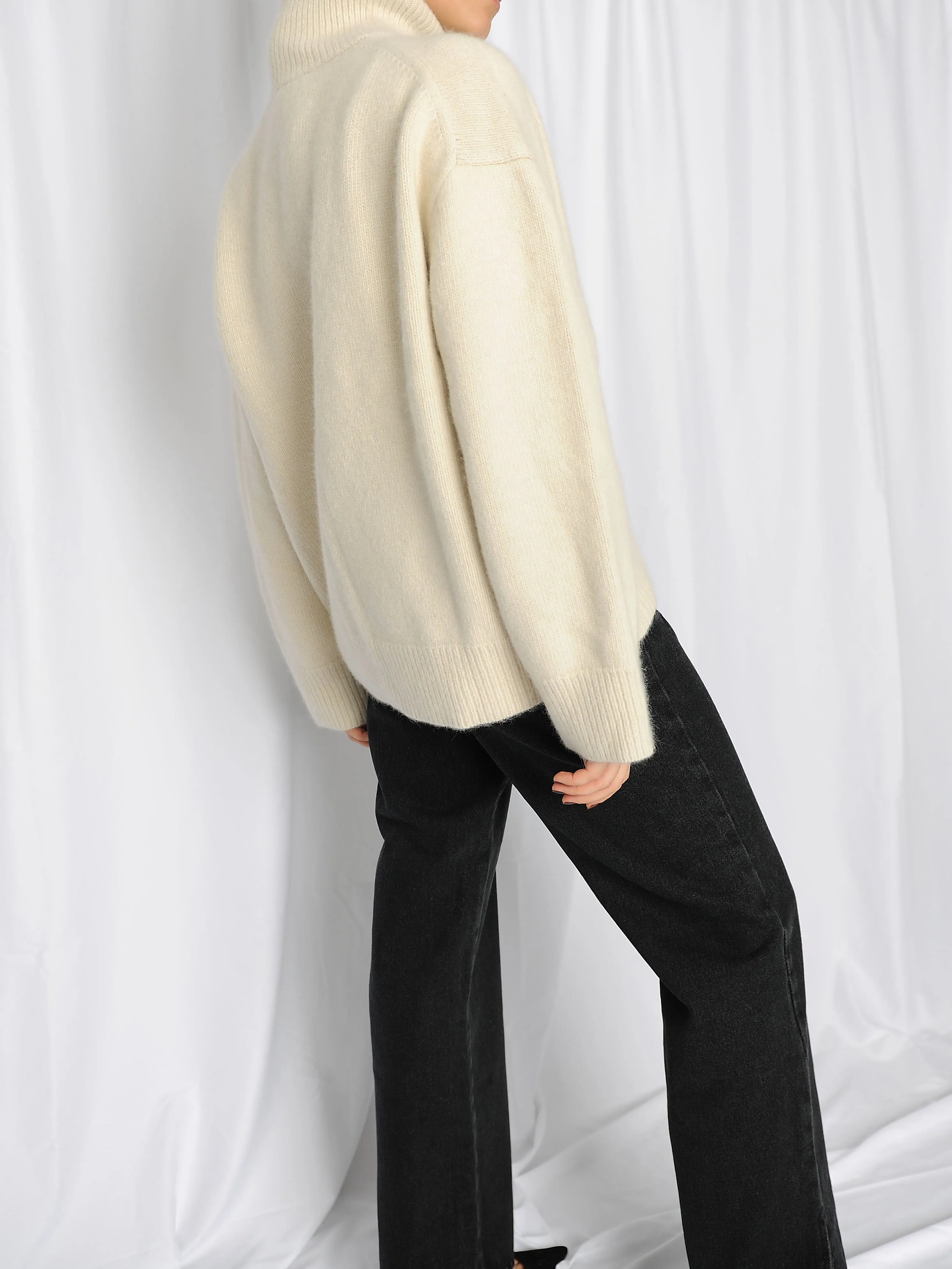 Ivory Soft Wool Turtleneck