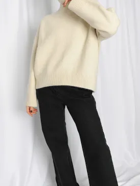 Ivory Soft Wool Turtleneck