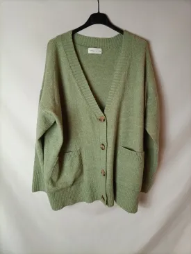 LEFTIES. Cardigan oversized verde claro. T L