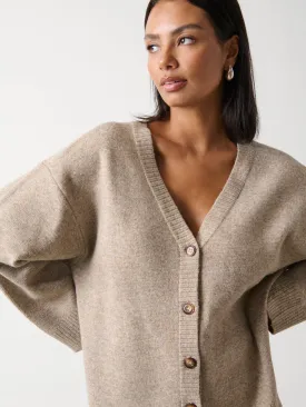Makai Oversized Cardigan - Beige