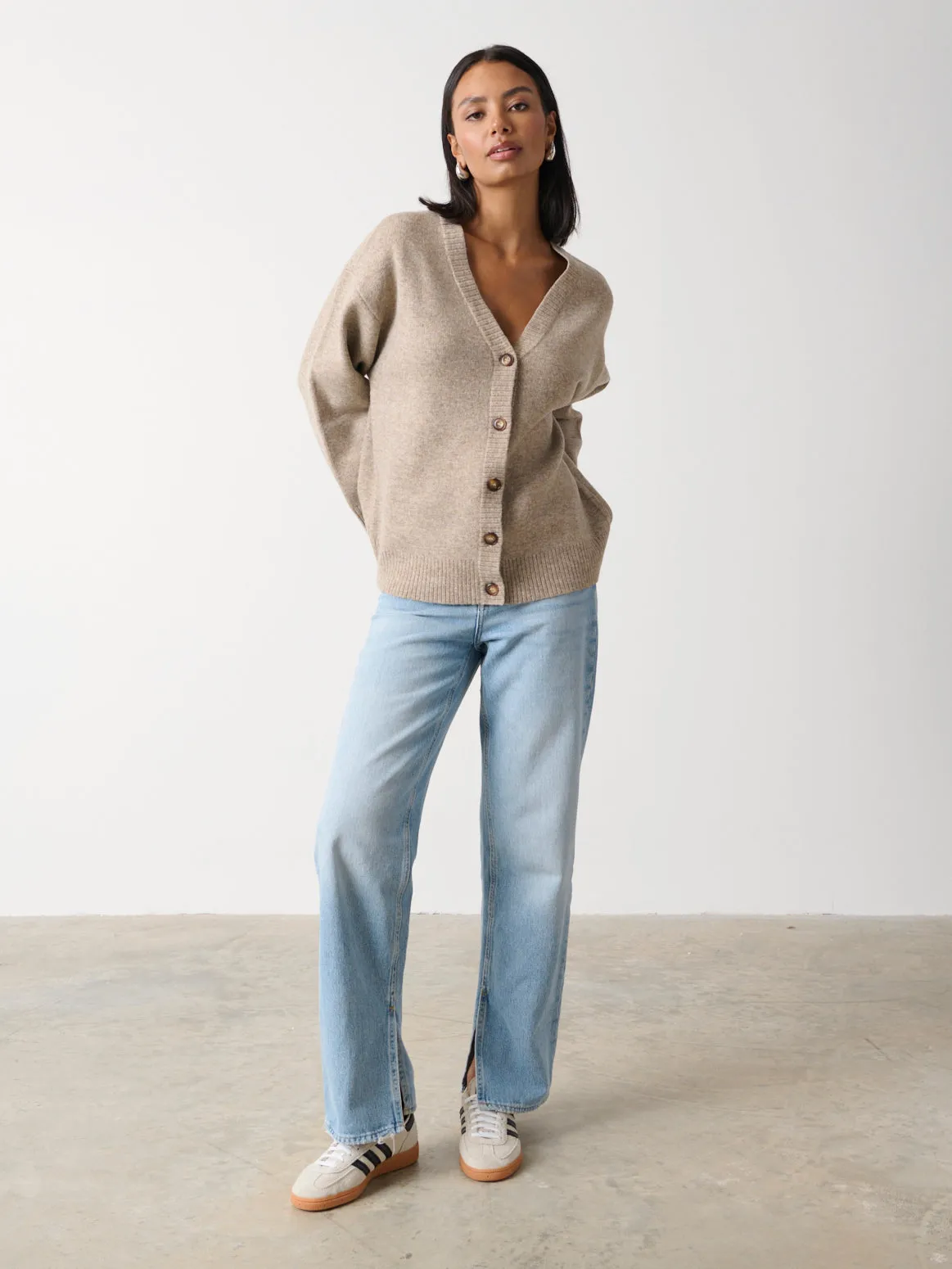 Makai Oversized Cardigan - Beige