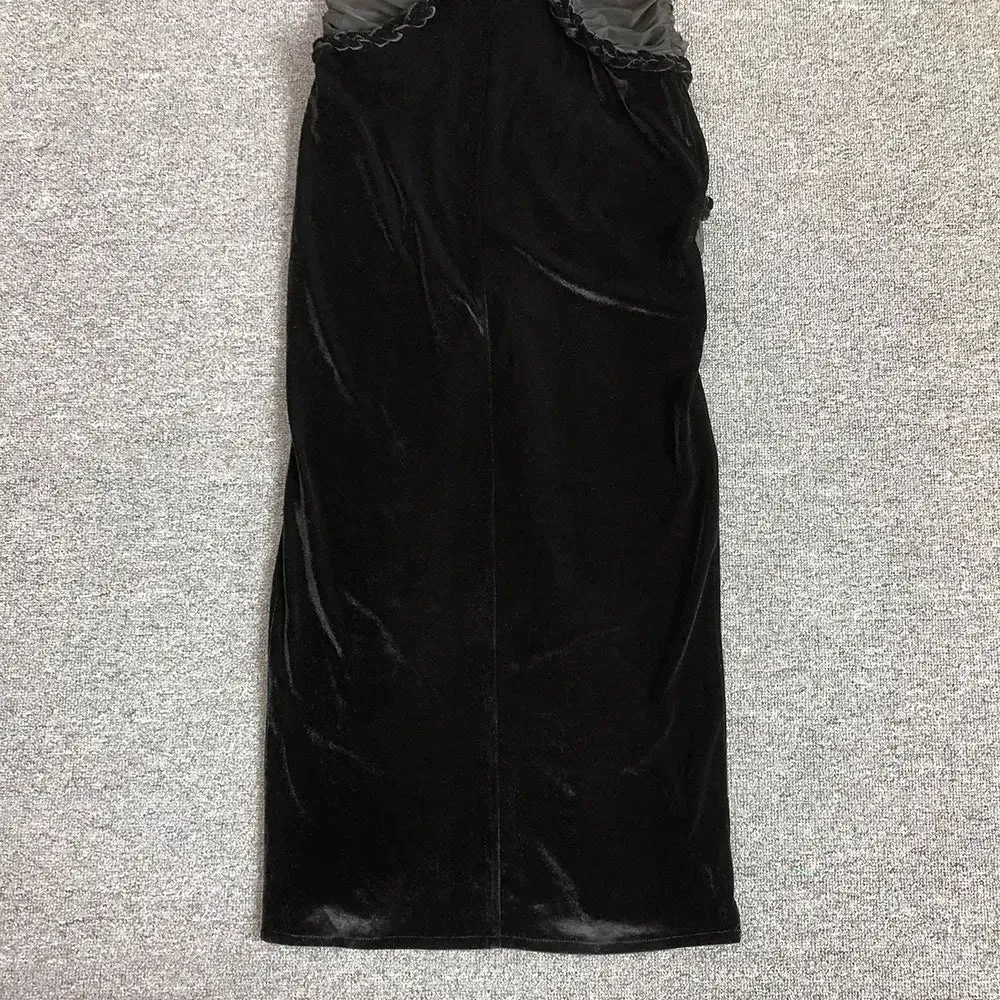 Moraine Sheer Velvet Bodycon Dress
