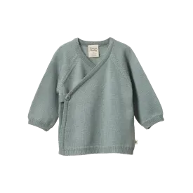 Nature Baby Merino Knit Kimono Jacket - Sage