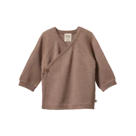 Nature Baby Merino Knit Kimono Jacket - Sparrow