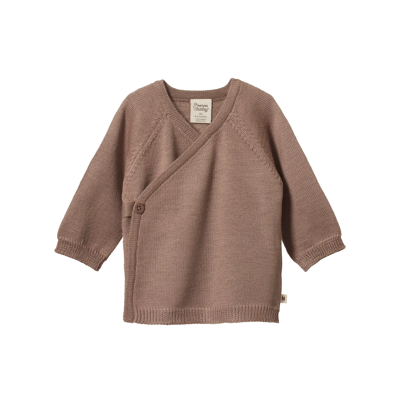 Nature Baby Merino Knit Kimono Jacket - Sparrow
