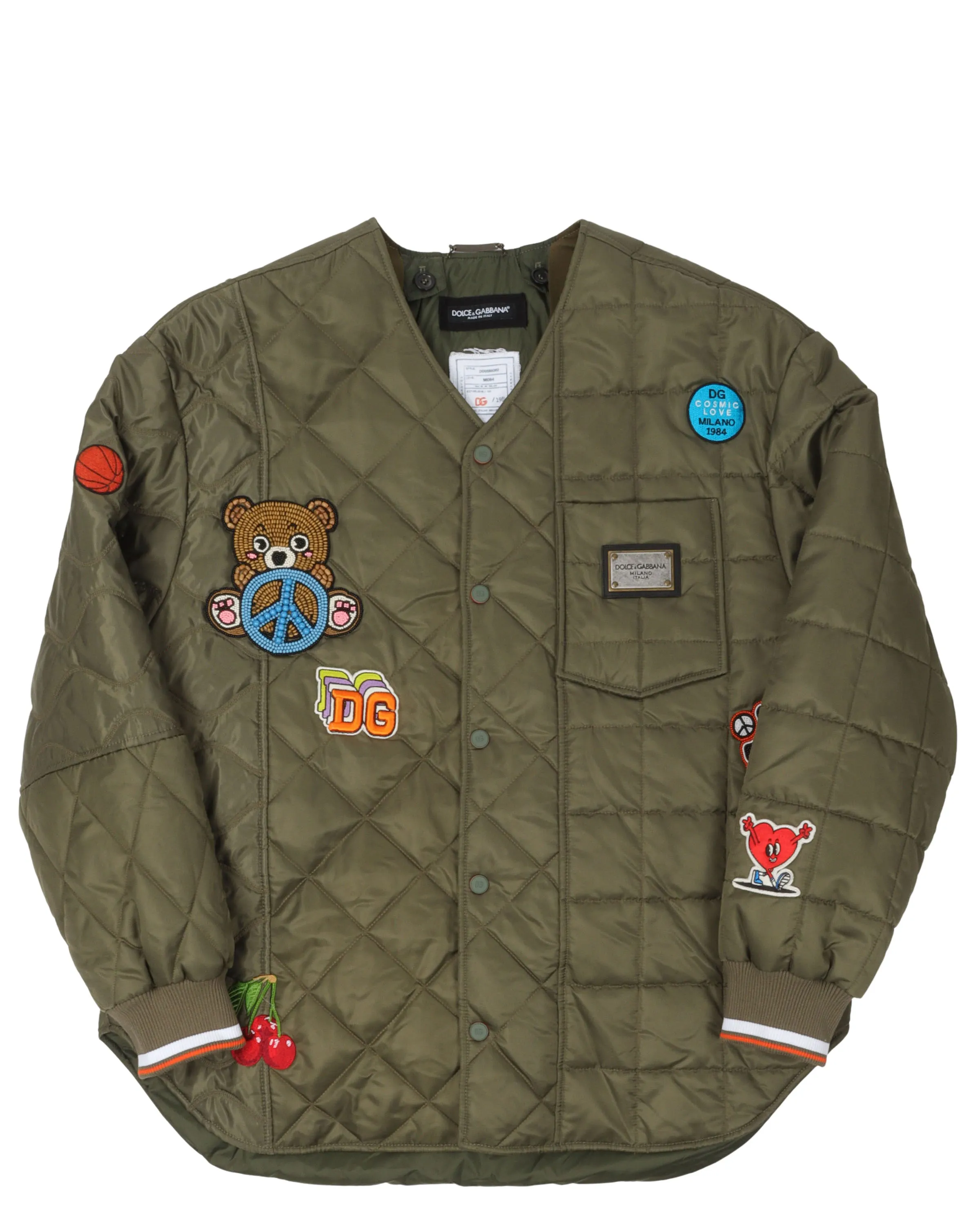 Patched Padded Liner Jacket