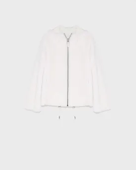 Reversible mink hooded jacket