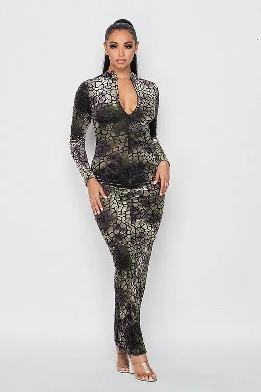 Semi-Sheer Classy Maxi Dress