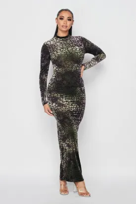Semi-Sheer Classy Maxi Dress