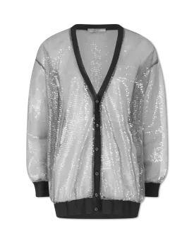 Sheer Sequined Cardigan