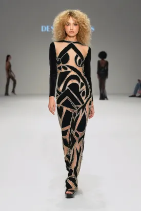 Swan Lake Noir Velvet Dress