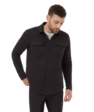 Ten Tree Mens Meteorite Black Colville Quilted Shacket