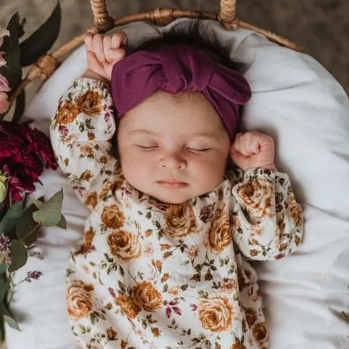 Topknot Headband - Mulberry
