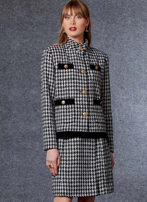 V1717 Misses' Jacket, Skirt & Pants