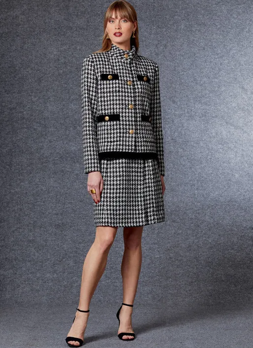V1717 Misses' Jacket, Skirt & Pants