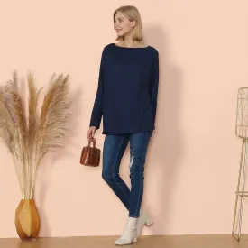 Waffle Knit Off Shoulder Oversized Sweater